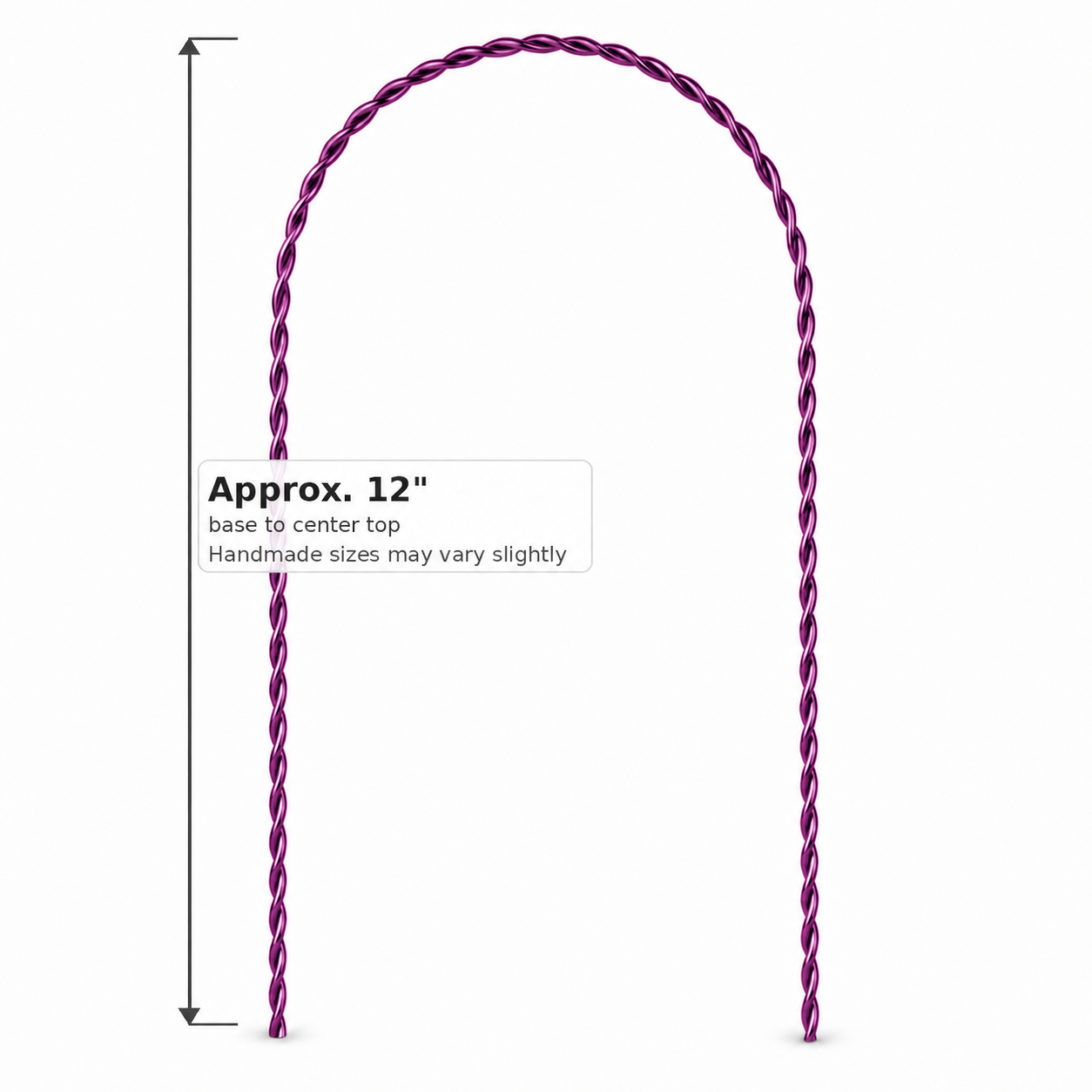 Twisted Wire Arch Trellis — Handmade Climbing Plant Support